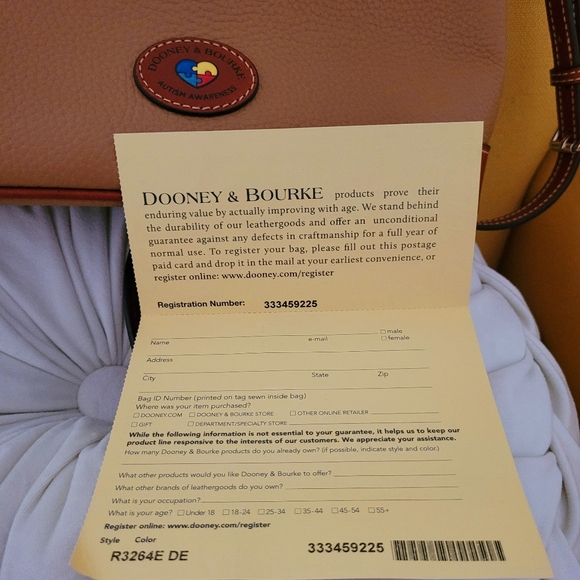 Rarely used! Dooney & Bourke Tan Taupe Pebble Leather Crossbody Bag - Picture 10 of 13